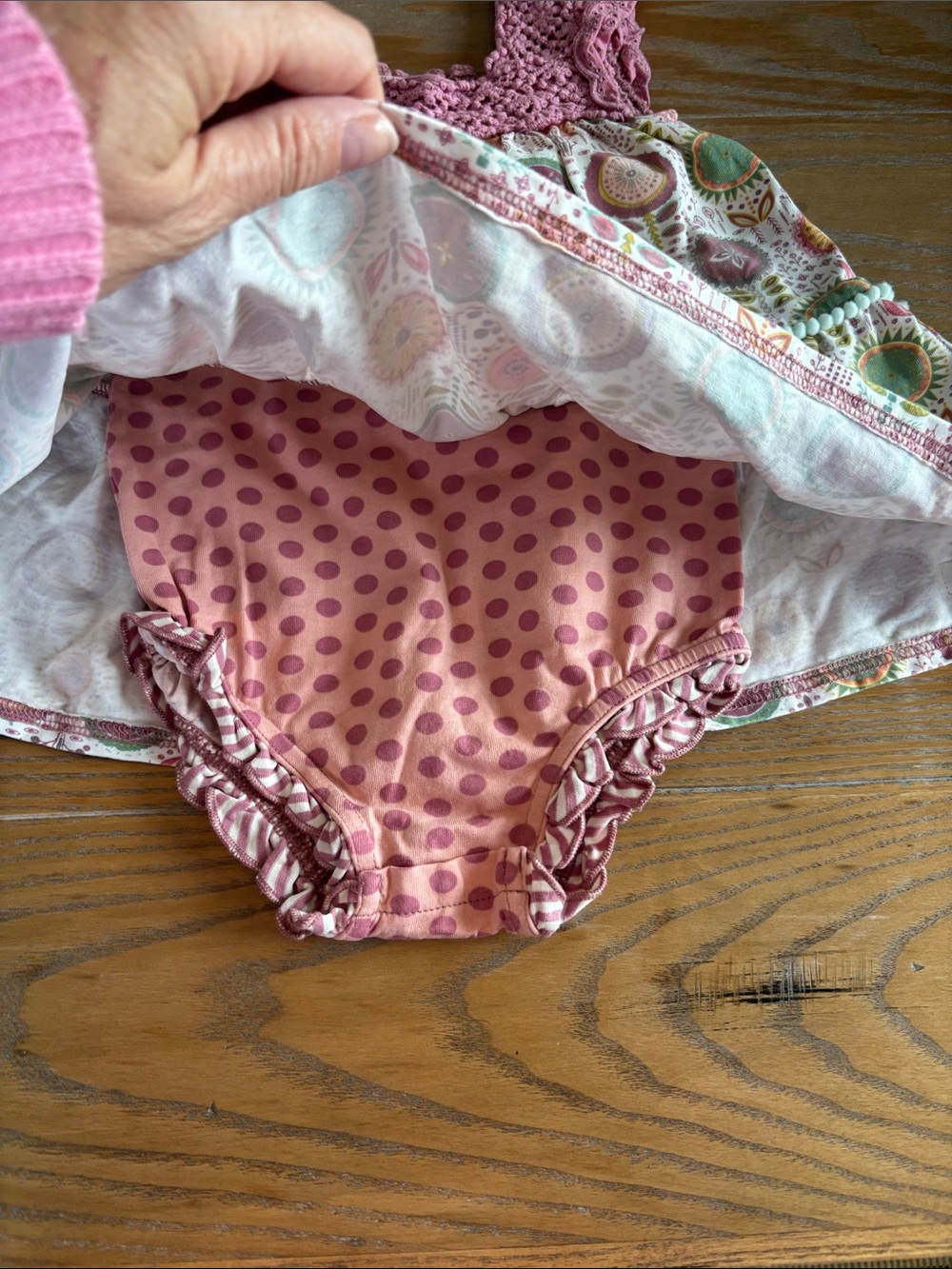 Matilda Jane Purple & Pink Patterned Ruffle Dress Duo - Picture 6 of 8